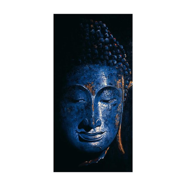 Vloerkleed blauw Delhi Buddha