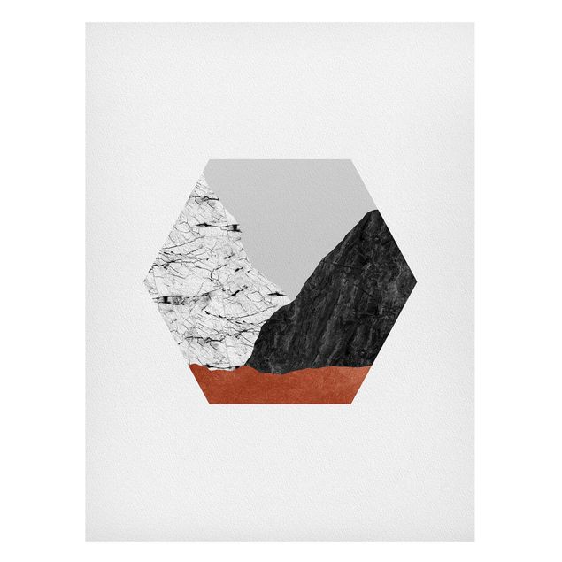 Magneetborden Copper Mountains Hexagonal Geometry