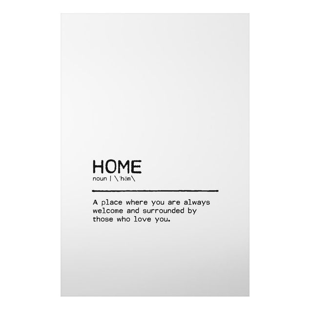 Aluminium Dibond schilderijen Definition Home Welcome
