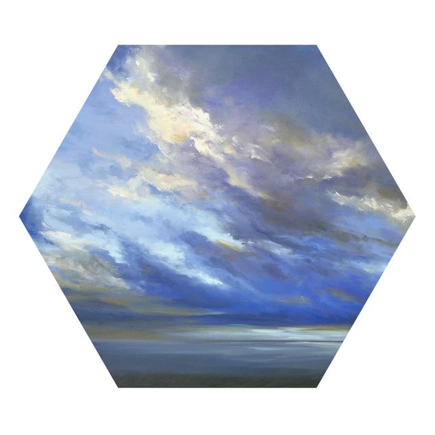 Hexagons Forex schilderijen Coast Sky Dark