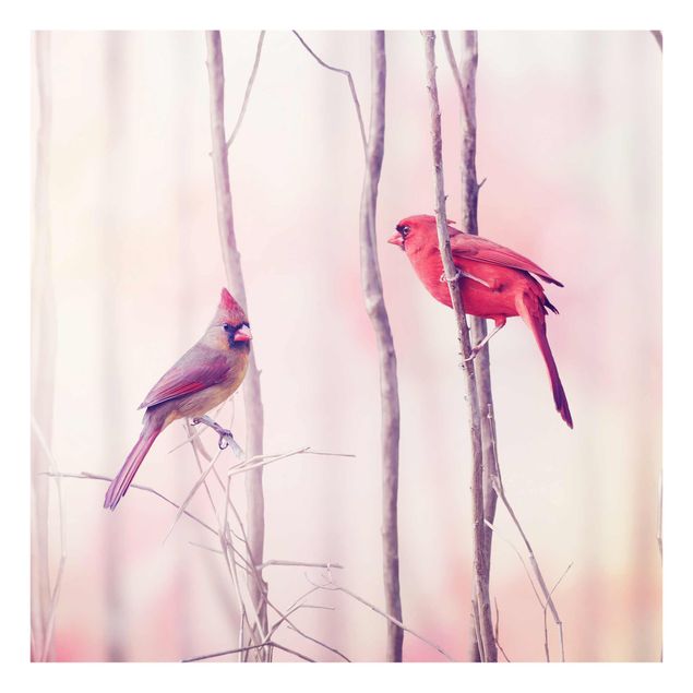 Glasschilderijen Birds on Branches