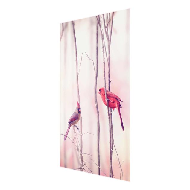 Glasschilderijen Birds on Branches