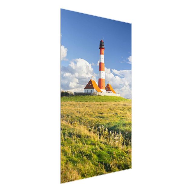 Glasschilderijen Lighthouse In Schleswig-Holstein