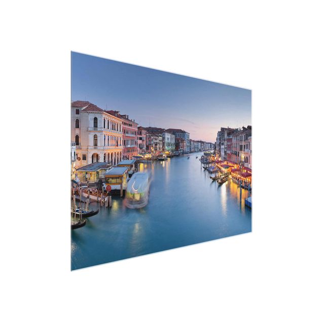 Glasschilderijen Evening On The Grand Canal In Venice
