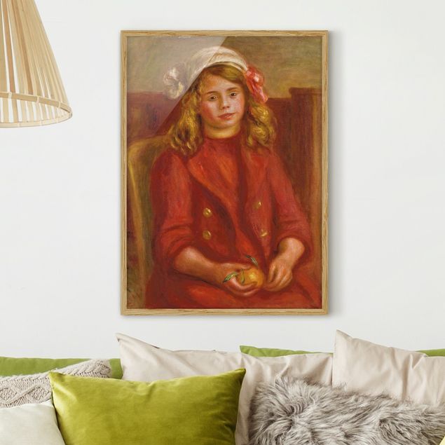 Ingelijste posters Auguste Renoir - Young Girl with an Orange