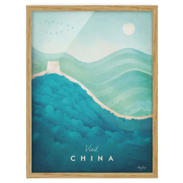 Ingelijste posters Travel Poster - China