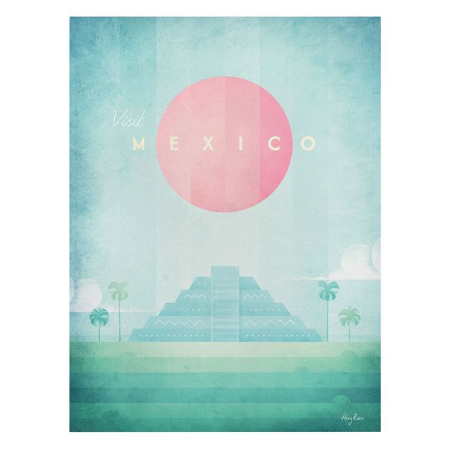 Canvas schilderijen Travel Poster - Mexico