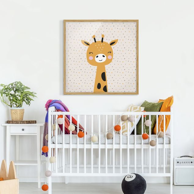 Ingelijste posters Baby Giraffe