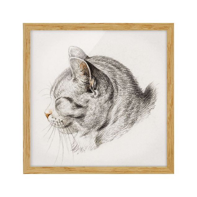 Ingelijste posters Vintage Drawing Cat III