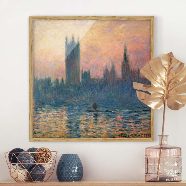 Ingelijste posters Claude Monet - London Sunset