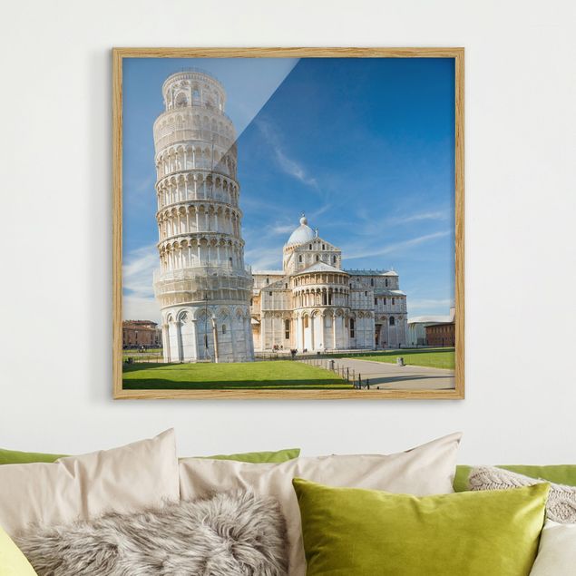 Ingelijste posters The Leaning Tower of Pisa