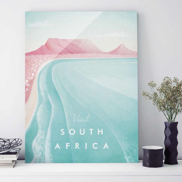 Magnettafel Glas Travel Poster - South Africa
