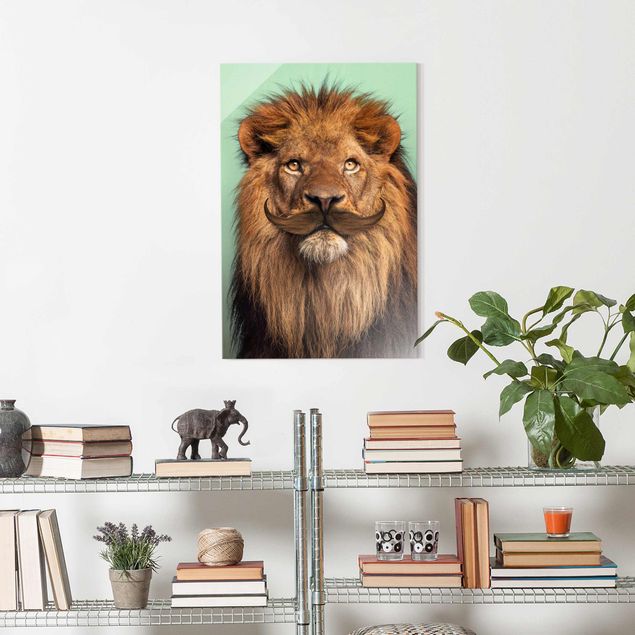 Magnettafel Glas Lion With Beard