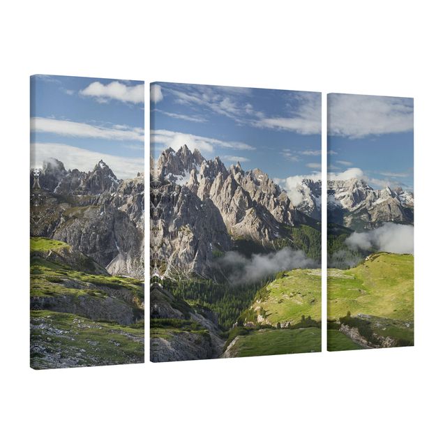 Canvas schilderijen - 3-delig Italian Alps
