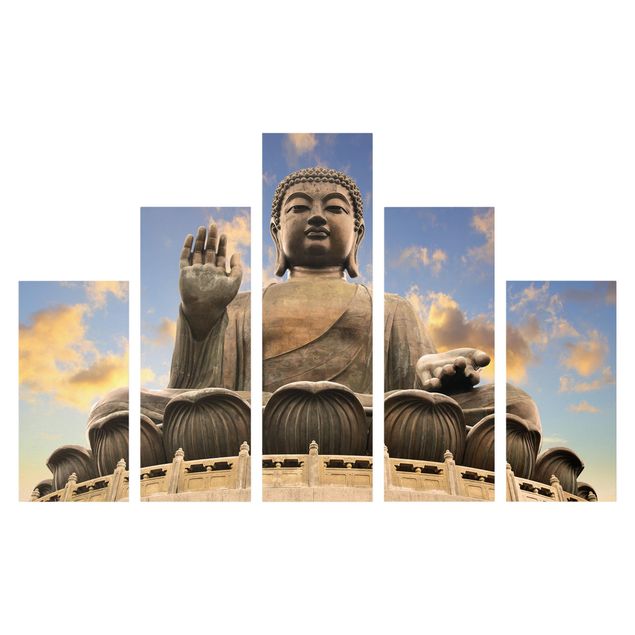 Canvas schilderijen - 5-delig Big Buddha