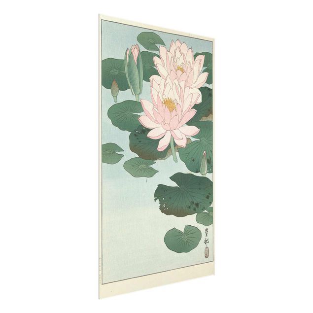 Glasschilderijen Ohara Shôson - Water Lilies