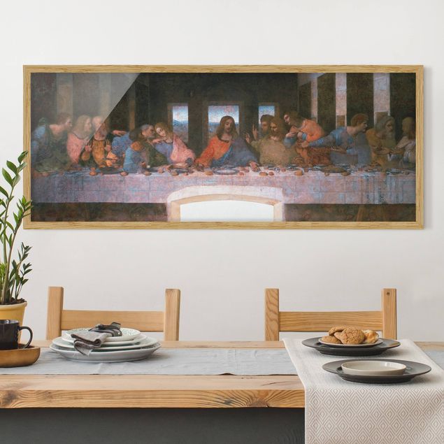 Ingelijste posters Leonardo Da Vinci - The last Supper