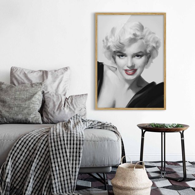 Ingelijste posters Marilyn On Sofa
