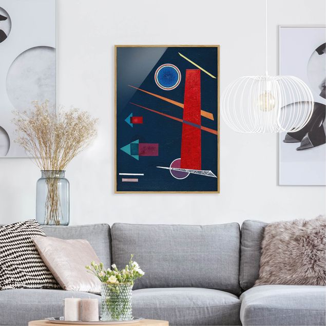 Ingelijste posters Wassily Kandinsky - Powerful Red