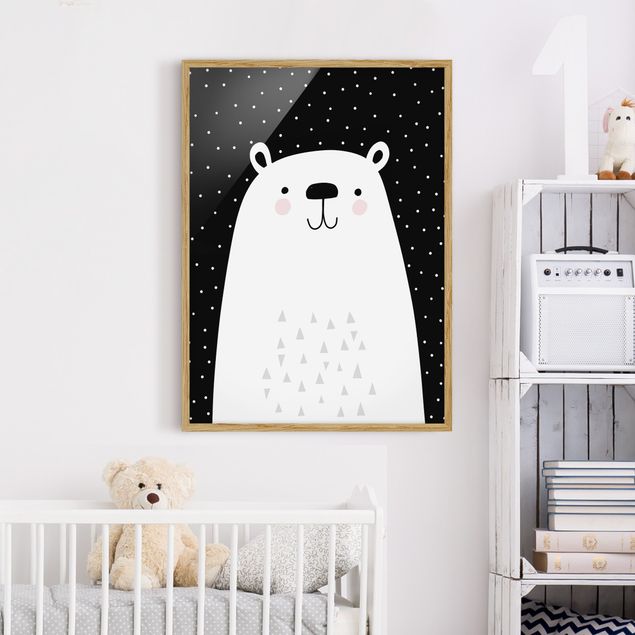 Ingelijste posters Zoo With Patterns - Polar Bear