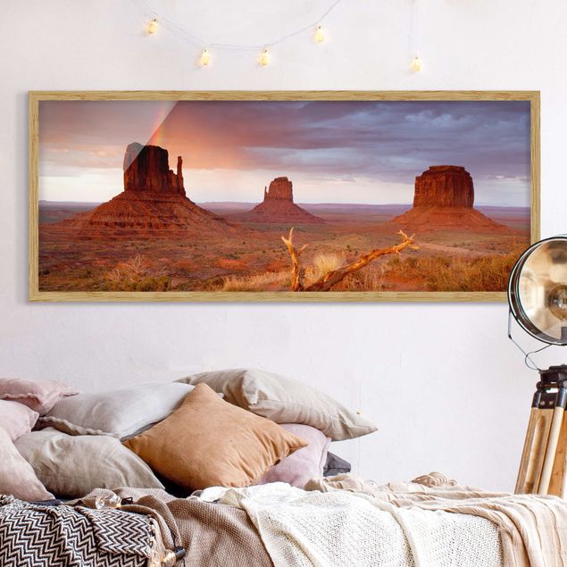 Ingelijste posters Monument Valley At Sunset