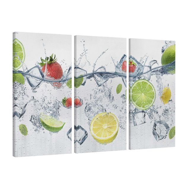 Canvas schilderijen - 3-delig Fruit Cocktail