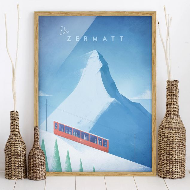 Ingelijste posters Travel Poster - Zermatt