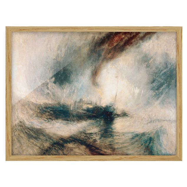 Ingelijste posters William Turner - Snow Storm - Steam-Boat Off A Harbour’S Mouth