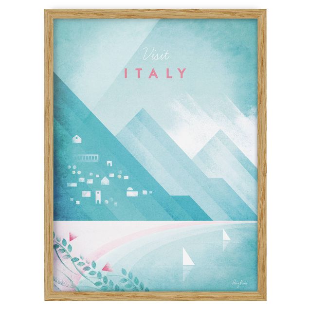 Ingelijste posters Travel Poster - Italy