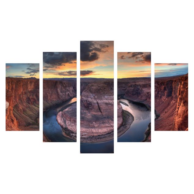 Canvas schilderijen - 5-delig Colorado River Glen Canyon