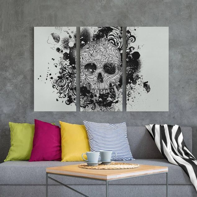 Canvas schilderijen - 3-delig Skull