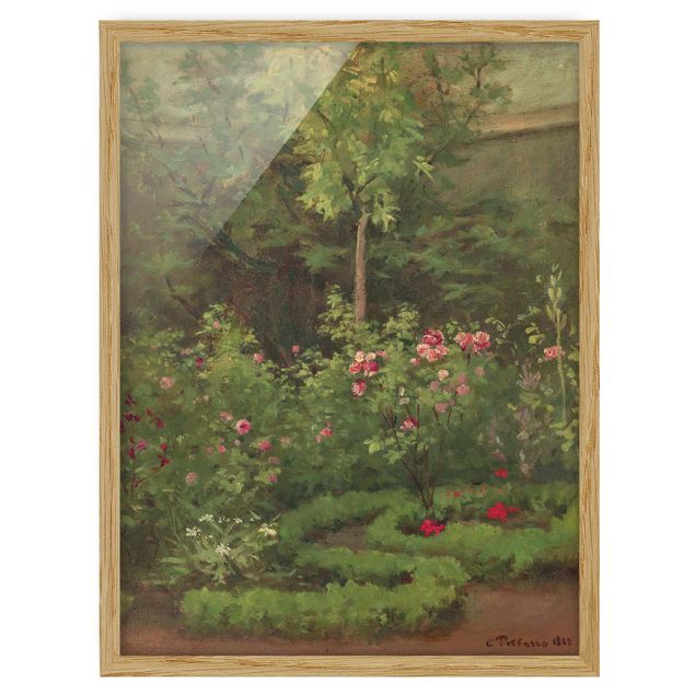 Ingelijste posters Camille Pissarro - A Rose Garden
