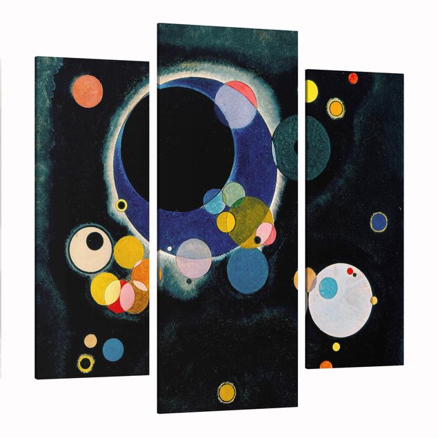 Canvas schilderijen - 3-delig Wassily Kandinsky - Sketch Circles