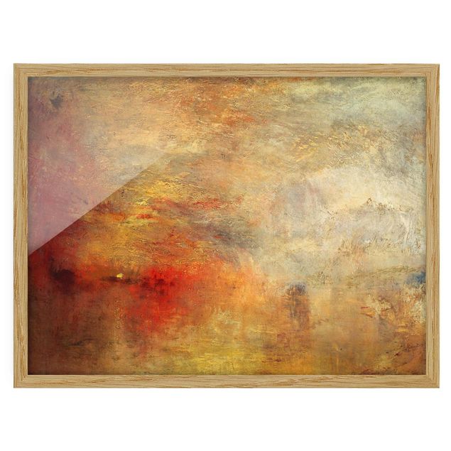 Ingelijste posters Joseph Mallord William Turner - Sunset Over A Lake