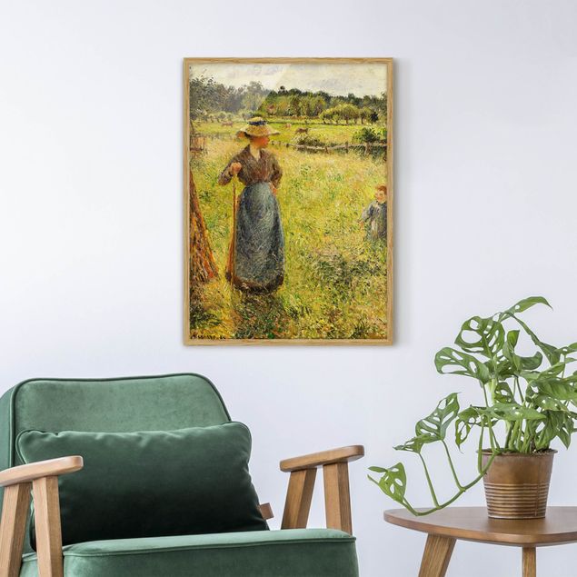 Ingelijste posters Camille Pissarro - The Haymaker