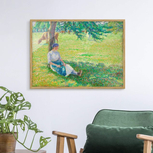 Ingelijste posters Camille Pissarro - Cowgirl, Eragny