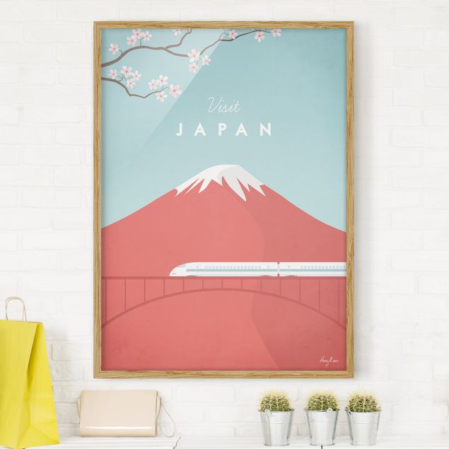 Ingelijste posters Travel Poster - Japan