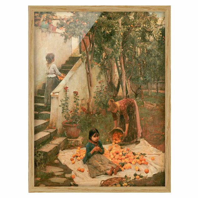 Ingelijste posters John William Waterhouse - The Orange Pickers