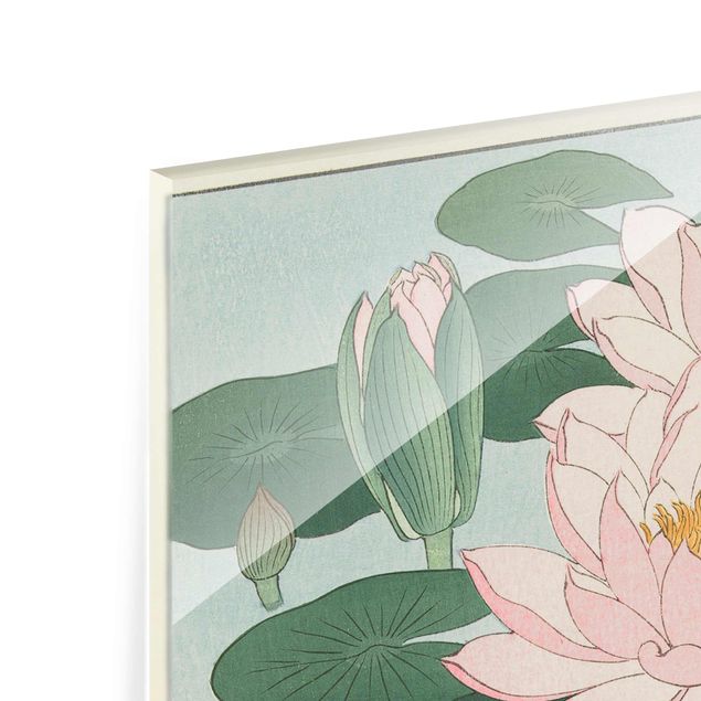 Glasschilderijen Ohara Shôson - Water Lilies