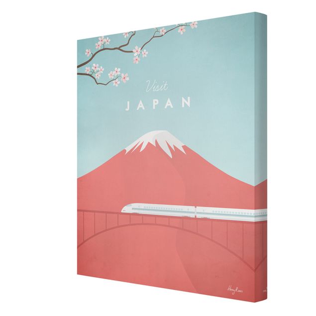 Canvas schilderijen Travel Poster - Japan