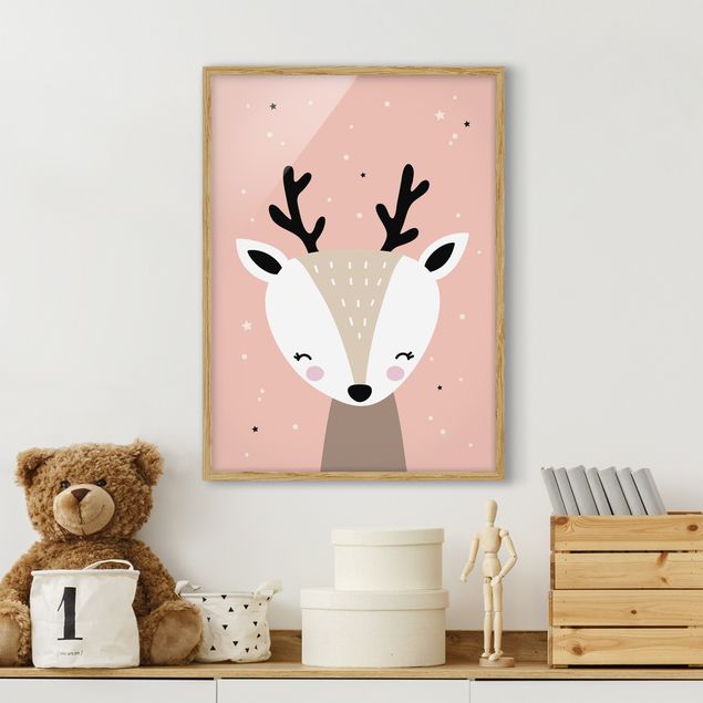 Ingelijste posters Happy Deer