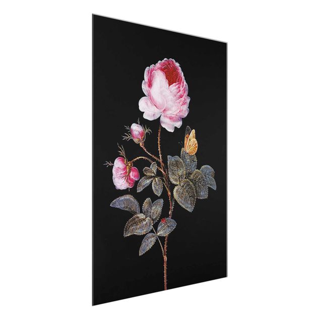 Glasschilderijen Barbara Regina Dietzsch - The Hundred-Petalled Rose