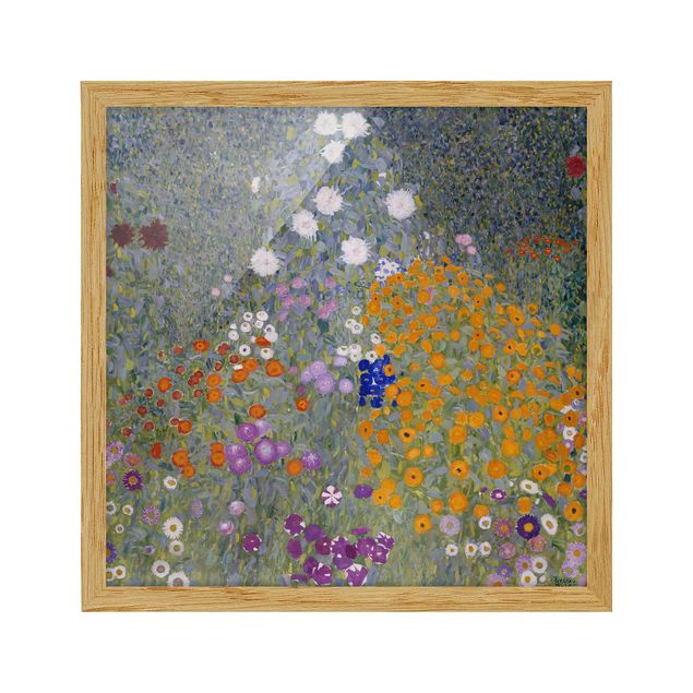 Ingelijste posters Gustav Klimt - Cottage Garden