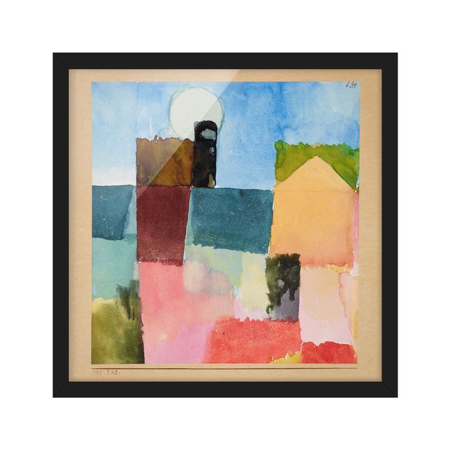 Ingelijste posters Paul Klee - Moonrise (St. Germain)