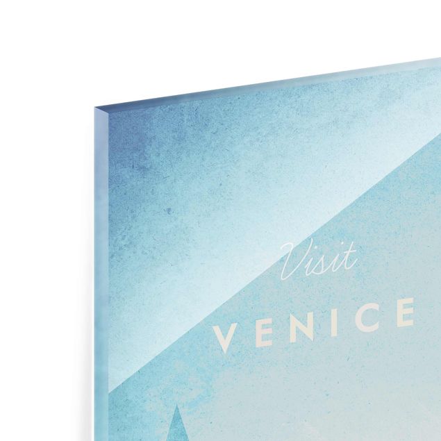 Glasschilderijen Travel Poster - Venice