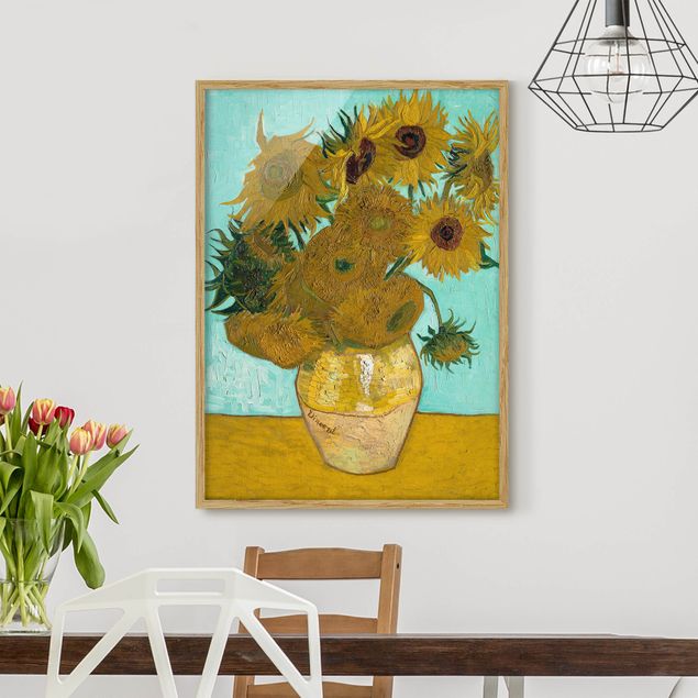 Ingelijste posters Vincent van Gogh - Sunflowers