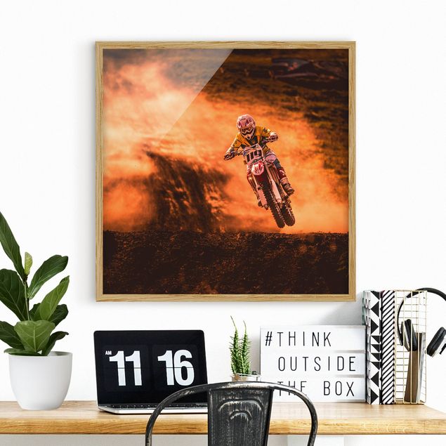 Ingelijste posters Motocross In The Dust