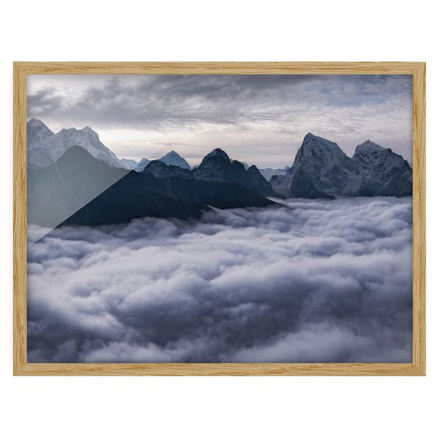 Ingelijste posters Sea Of ​​Clouds In The Himalayas