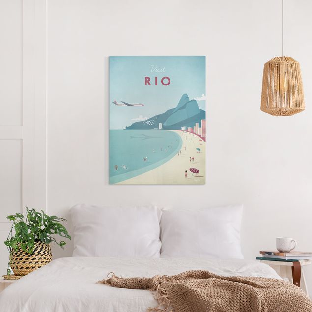 Canvas schilderijen Travel Poster - Rio De Janeiro