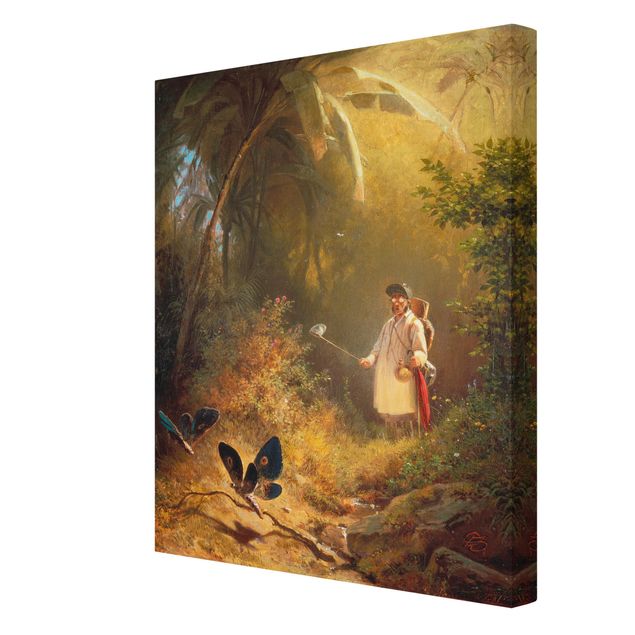 Canvas schilderijen Carl Spitzweg - The Butterfly Hunter